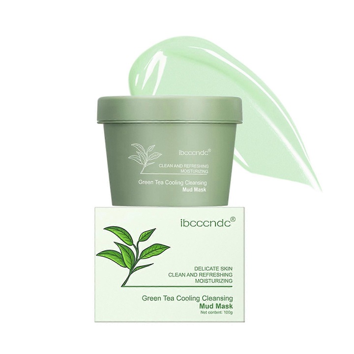 Masca faciala cu ceai verde, IBCCCNDC, 100g, curatare profunda, controlul uleiului, hidratanta