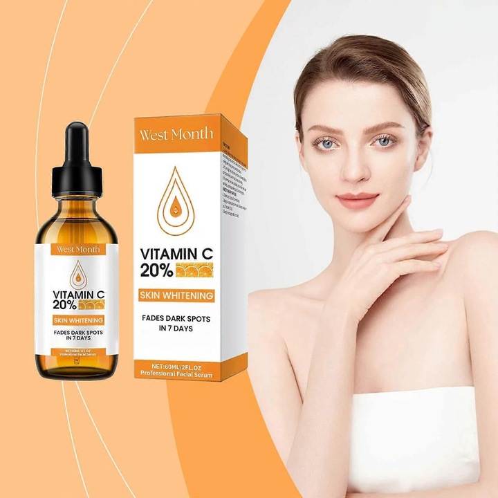 Serum hidratant V-C Whitening, 60ml, imbunatateste elasticitatea, reduce liniile fine, 3.2x11.5cm