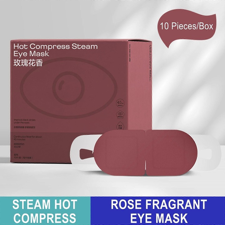 Masca de ochi cu aburi, set, pentru relaxare, 5 arome florale, unica