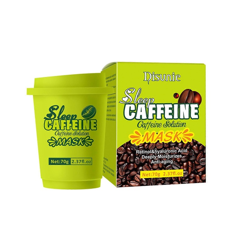 Masca de fata cu cafeina, DISUNIE, hidratanta, 5.5x5.6x7.6cm, pentru toate tipurile de ten