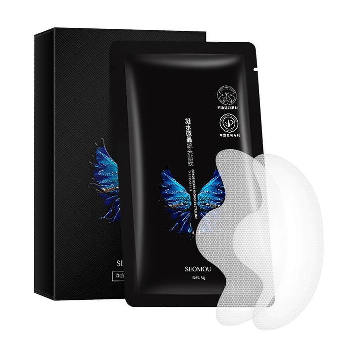 Pachet de 1 masca lifting pentru fata, anti-riduri, hidratanta, cu microcristale, design invizibil, 30x20cm