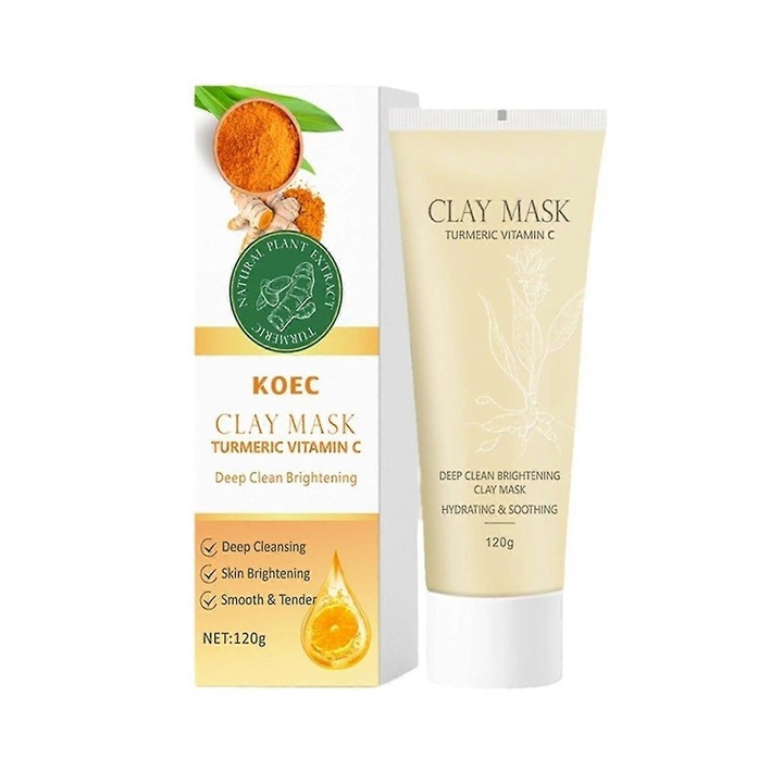 Masca de fata cu Turmeric si Vitamina C Koec, curatare profunda, controlul sebumului