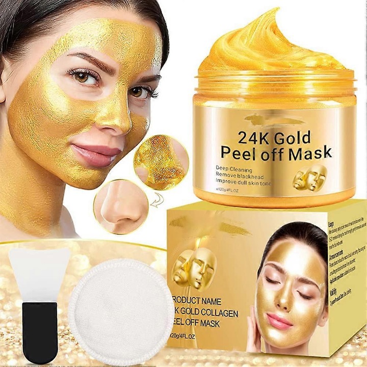 Masca pentru fata 24k Gold, anti-rid, pentru toate tipurile de piele, 1 buc.