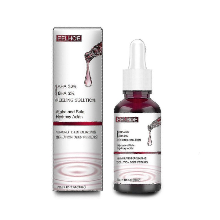 Peeling facial exfoliant, Eelhoe, AHA 30% BHA 2%, formula blanda, 30ml