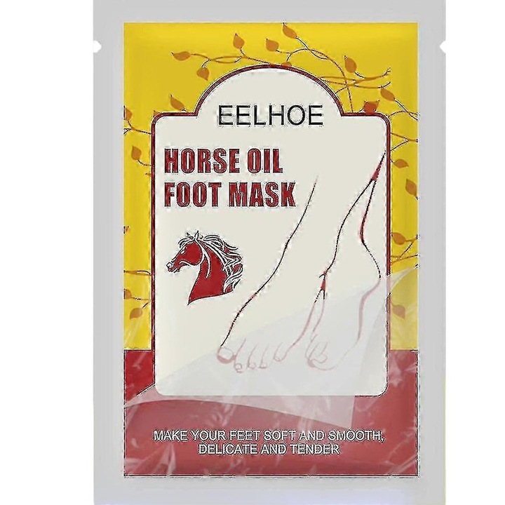 Masca pentru picioare EELHOE, 3 bucati, hidratanta, anti-crapaturi