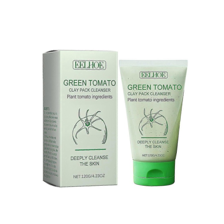 Masca de argila cu rosii verzi, curatare, Eelhoe