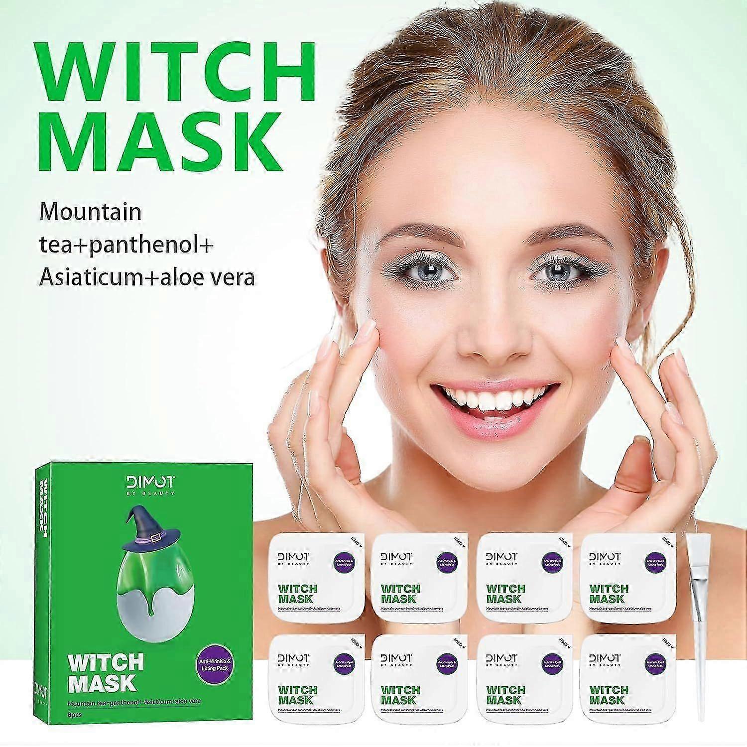 Masca pentru fata, set de 8, cu aloe vera si niacinamida, efect anti-rid,  lifting, pentru toate tipurile de ten - eMAG.ro
