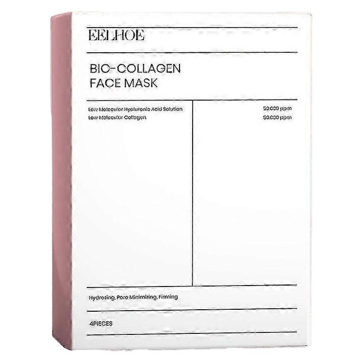 Masca pentru fata cu colagen, set de 6 bucati, efect anti-rid, hidratare profunda, 83% colagen