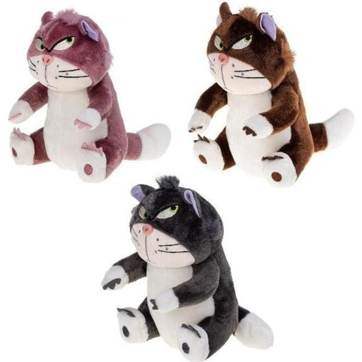 Jucarie de plus Rozette, masca de pisica cu ciuf, 25cm, roz