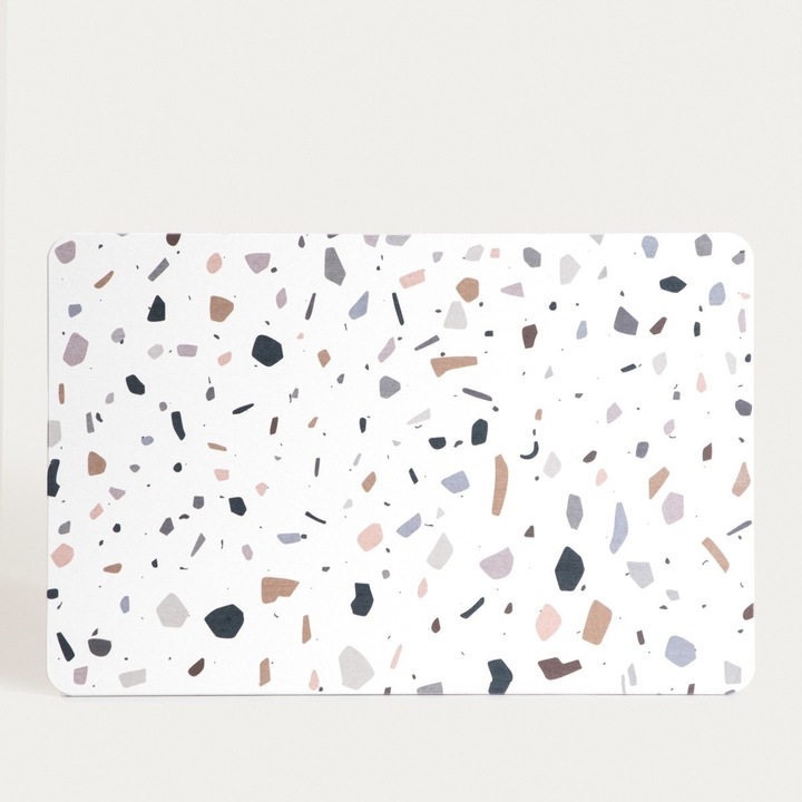 Covoras de baie Homla DITTA diatomit, design terrazzo, 39x60x0.9 cm