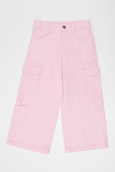 OVS, Bő szárú pamutnadrág, Világos rózsaszín