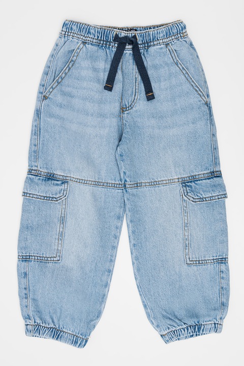 OVS, Cargo farmernadrág húzózsinórral a derékrészén, Melange világoskék