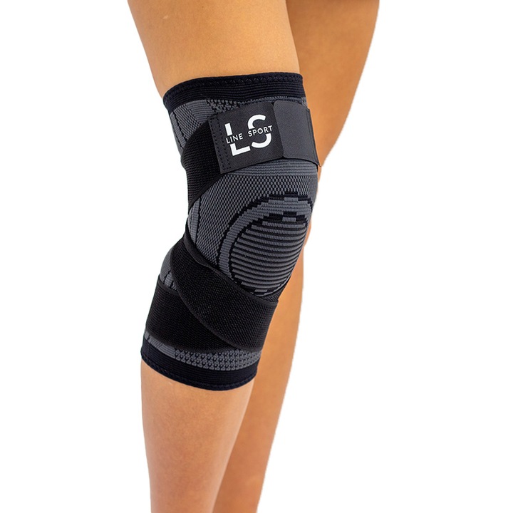 Genunchiera elastica Line Sport, stabilizator pentru genunchi, marime XL, compresie si suport, sport si recuperare