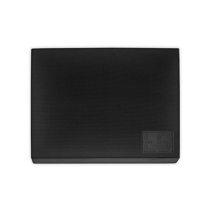 Covoras profesional echilibru Line Sport 50 x 40 x 6 cm spuma TPE culoare negru pentru exercitii fitness antrenament stabilitate balans yoga pilates recuperare medicala reabilitare fizioterapie sala utilizare acasa