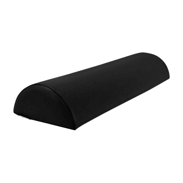 Rulou lombar reabilitare Akito 60 x 19 x 9 cm, bleumarin bej negru, set fitness spuma, recuperare medicala, exercitii stretching, masaj miofascial, postura corecta