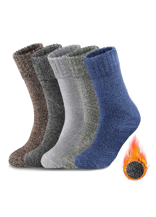 Set 5 perechi sosete barbati, TREXORA, 39-44EU, multicolor, poliester