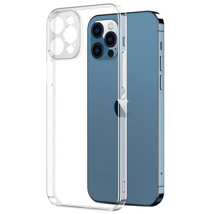 Husa de protectie pentru Apple iPhone 16 Pro Max, ultra-subtire si super-transparenta, rezistenta la socuri, care nu se galeneste, transparenta