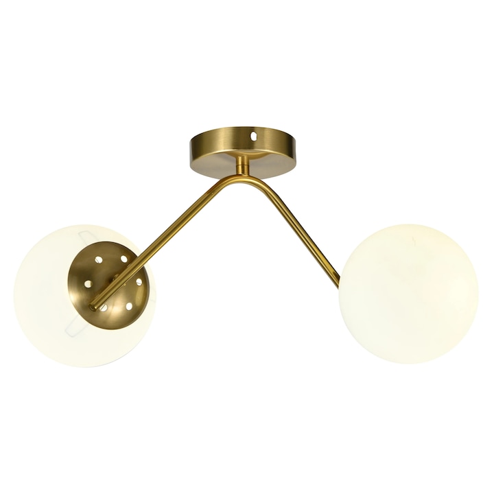 Lustra RFAN, Model N36377-2, Cu Abajururi, 2 X E27, Auriu