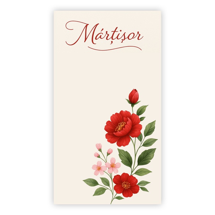 200 darabos Martisor témájú kártyakészlet, többszínű, méretek: 9x5cm, nyomtatás: Legendary Print