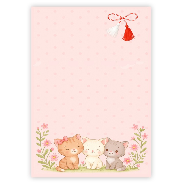 Set 100 cartonase cu tematica Martisor, multicolor, Dimensiuni: 10x7cm, Tipografia: Legendary Print