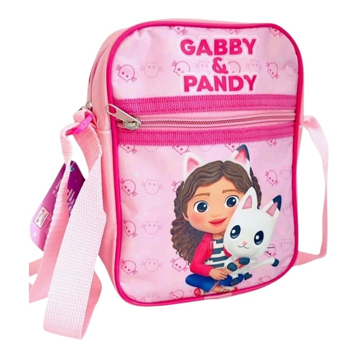 Geanta umar, 2 compartimente, 21x15x6 cm, multicolor, Gabby's Dollhouse