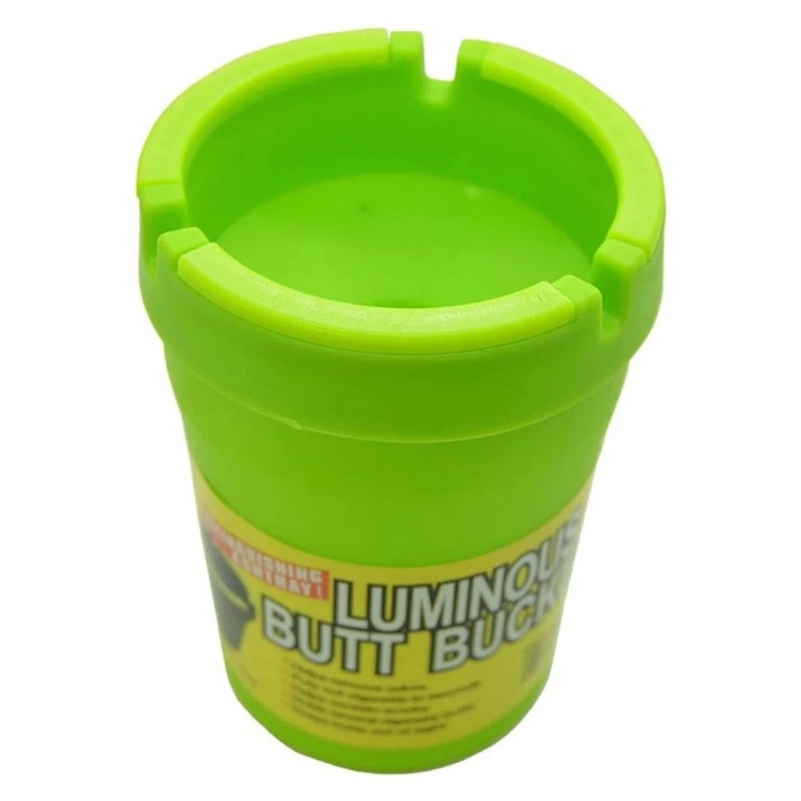Scrumiera auto portabila Butt Bucket Glow In The Dark - straluceste in intuneric, albastru inchis