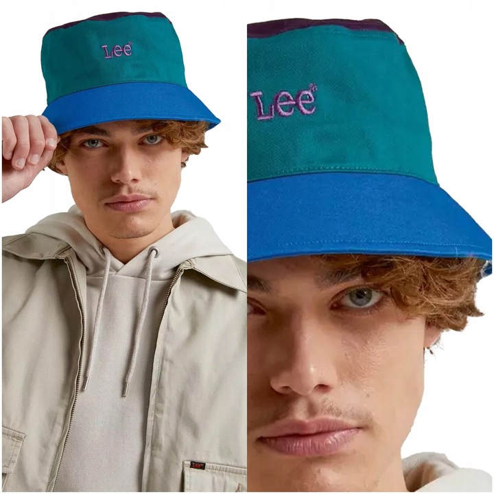 Palarie Barbati, Lee, Bucket Reversibila, Albastru, Unisex