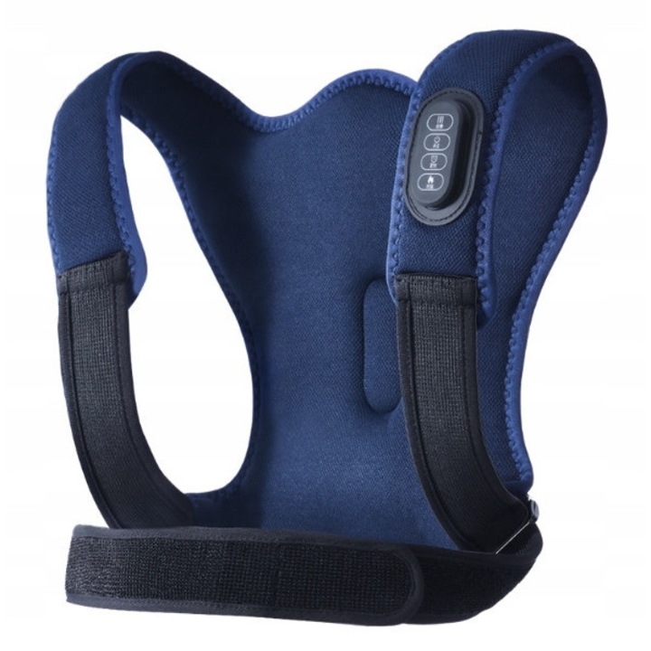 Aparat de masaj termic Pan i Pani Gadżet, corector de postura, 3 viteze vibrații, portabil, curea ajustabilă