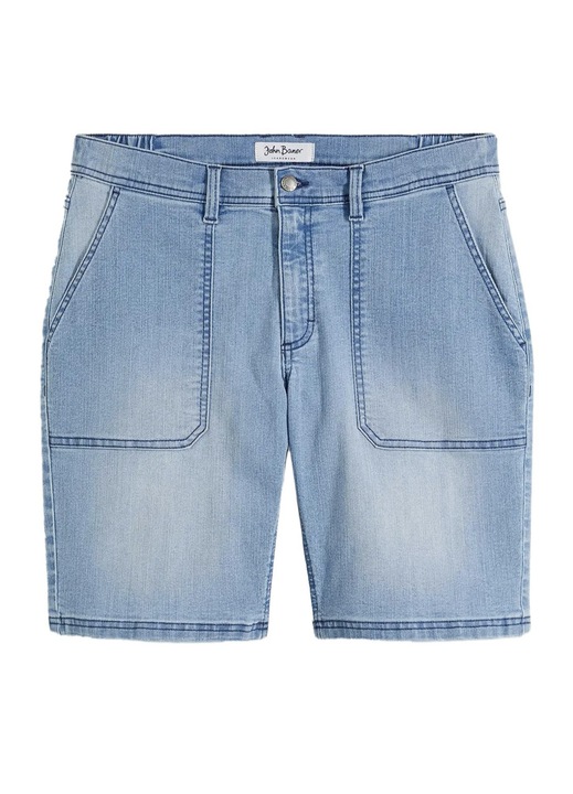 Къси панталони със средна талия и regular fit кройка, Мъжки, Дънкови, Син