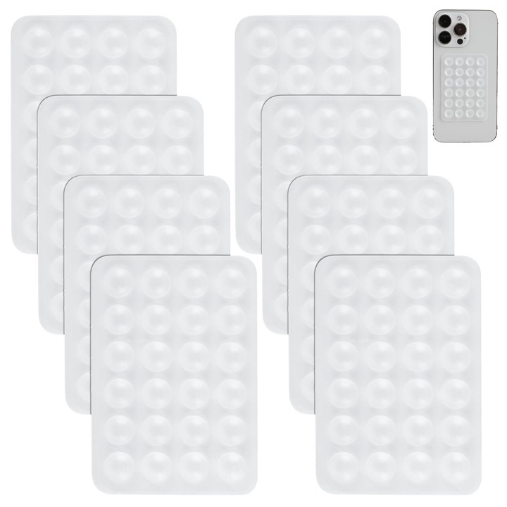 Asztali telefontartó, TodyJeyHo, 8 darabos készlet, szilikon, öntapadós, 81x55mm