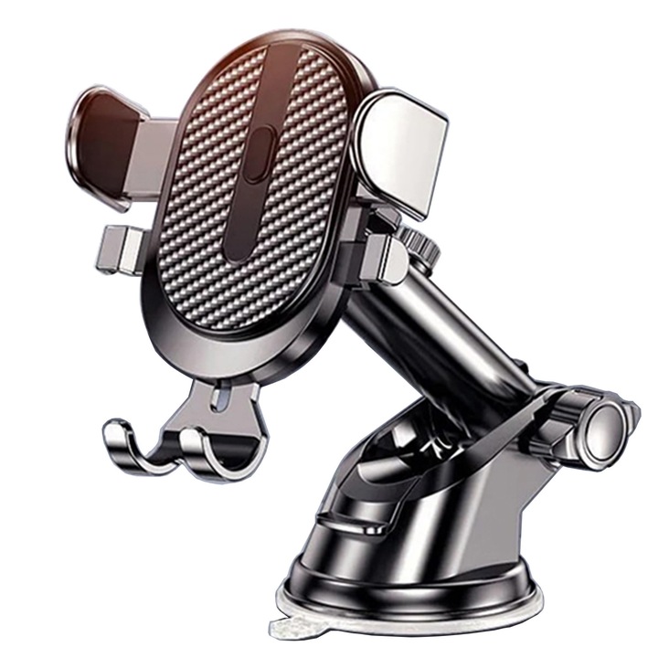 Autós telefontartó, TodyJeyHo, 360 fokban forgatható, fekete, univerzális