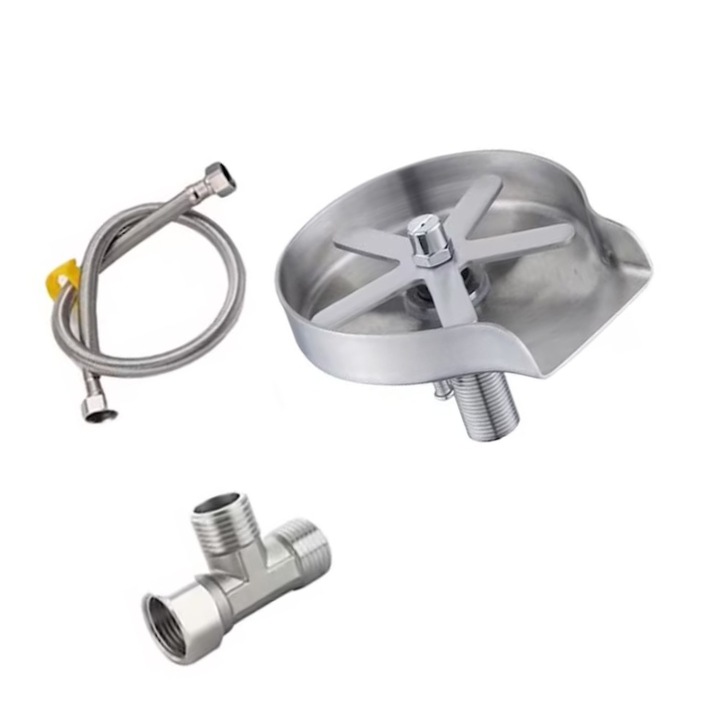 Spalator pentru pahare, cu presiune, kit de asamblare inclus, fixare pe chiuveta, pentru baruri, restaurante, casa, Decontaminare la presiune inalta, Usor de asamblat, Puternic si rezistent la uzura, Economisiti timp si efort, Cafenea, ceaierie cu lapte