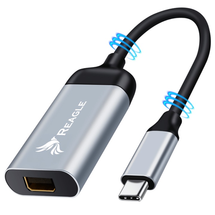 Адаптер USB-C към Mini DisplayPort Reagle 4K 60Hz, компактен, алуминиев