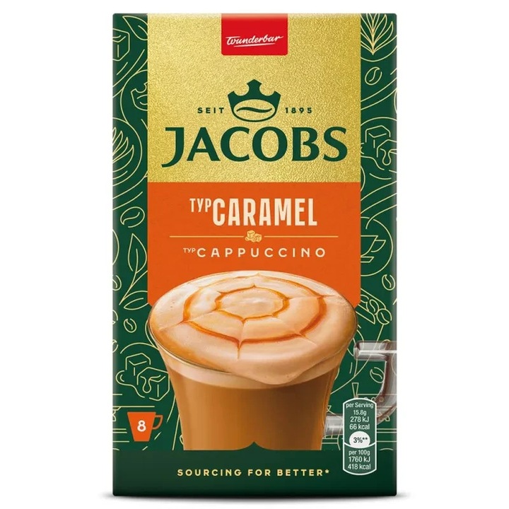 Jacobs Cappuccino Caramel instant, 360g