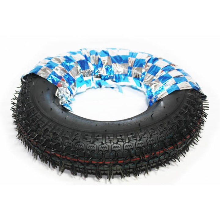 Cauciuc si camera 350-8, compatibile roaba si utilaje usoare, profil crapat, uz gospodaresc si constructii - COBI SMART®