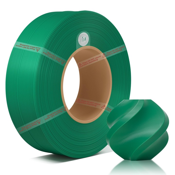 Rezerva filament BambuLab, PLA Basic Verde Inchis, 1.75 mm, 1Kg, compatibil cu majoritatea imprimantelor 3D tehnologie FDM - Refill PLA Mistletoe Green