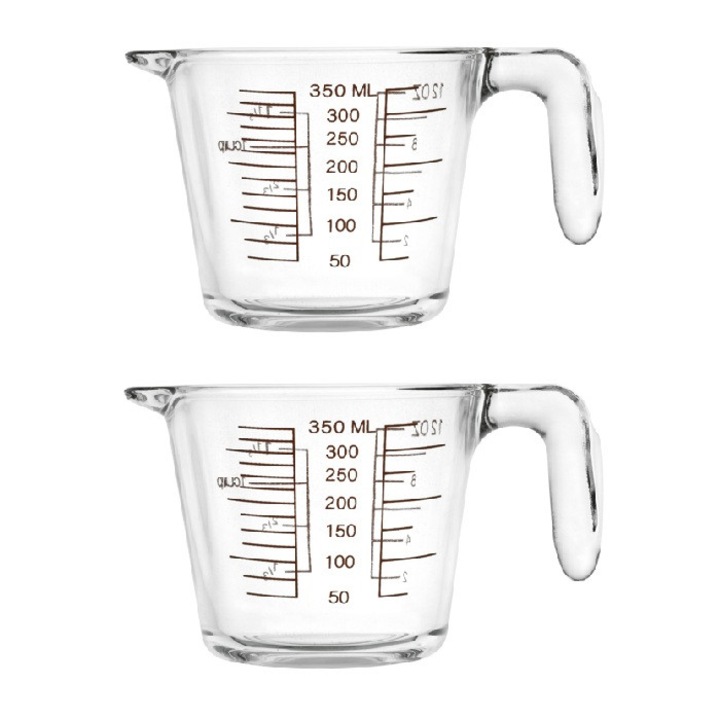 Set 2 cani gradate 10x9cm, 350ml