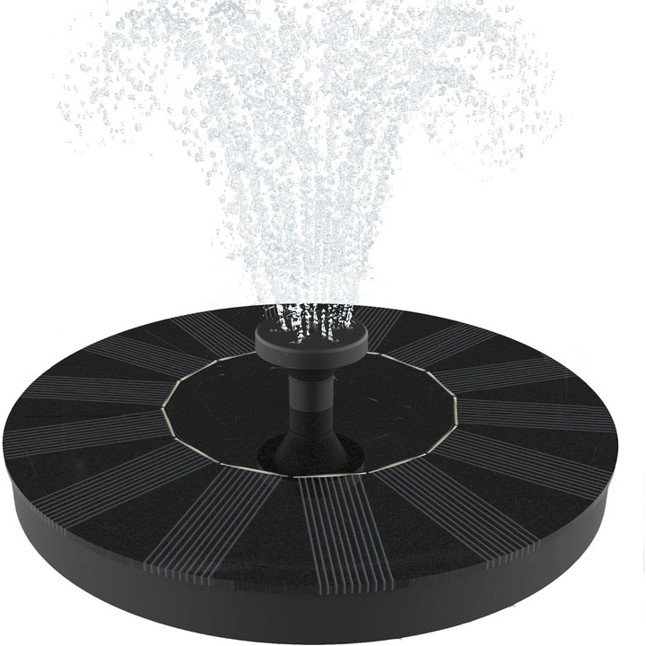 Set fountână solară cu panou solar, TodyJeyHo, 1.3W, 30-50 cm înălțime, pentru grădină, iaz, piscină, bazin pentru pești
