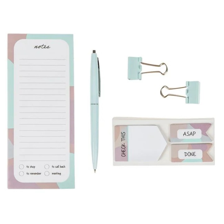 ANTBRO® 7 részes irodai készlet – jegyzetfüzet, toll, gemkapcsok, öntapadós jegyzetek, matricák, könyvjelzők – ideális felnőtteknek, tinédzsereknek, irodai vagy iskolai ajándéknak