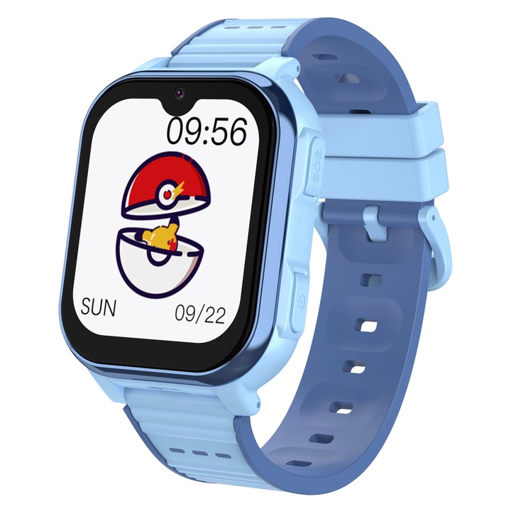 Детски Смарт часовник NUBKI D3s, Android 8, 1, 4G, GPS+LBS+Wi-Fi Tracking, IPS Дисплей 1.83", 280*240, Камера, Видео разговор, Измерва крачки, Син