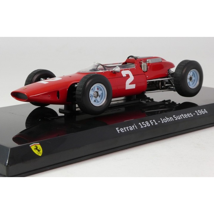 Macheta Ferrari 158 F1 - John Surtees 1964 #2 cu vitrina plexiglass - 1/24 Premium Collectibles