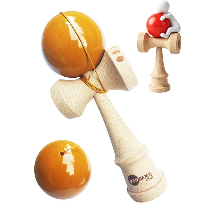 Професионална Кендама, Дървена топка + Стикери за Телефон, 126KD