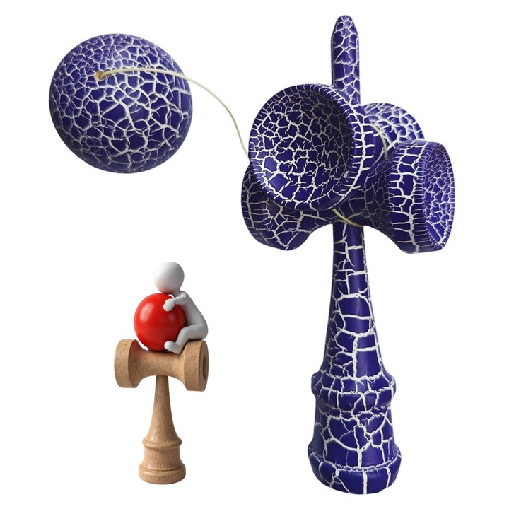 Професионална Кендама, Дървена топка и 4 чаши, Уникален дизайн + Стикери за Телефон, 129KD