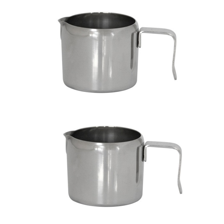 Set 2 Llatiere inox pentru lapte RAKI 175ml
