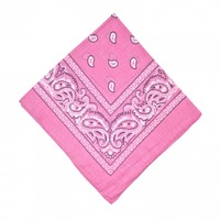 Bandana tip batic, esarfa bumbac, 55x55 cm, roz
