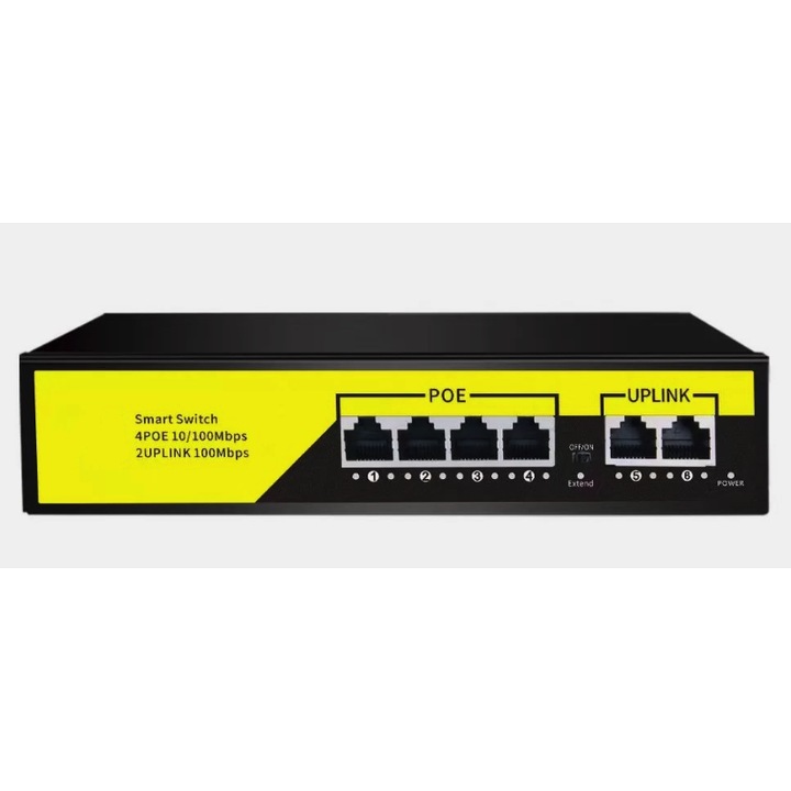 Comutator inteligent de retea Andowl Q JH09 POE cu 6 porturi 100M