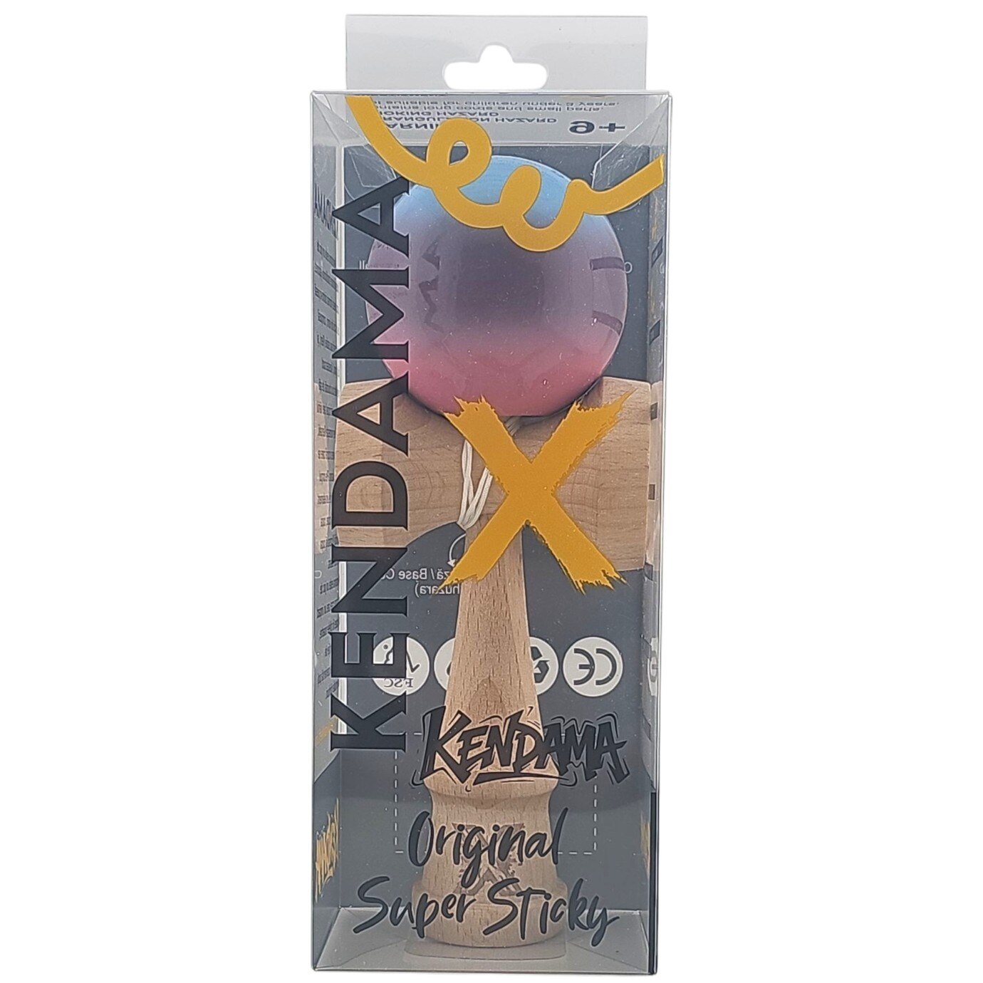 Kendama X Originala, Profesionala, Flippy, Super Sticky din Lemn