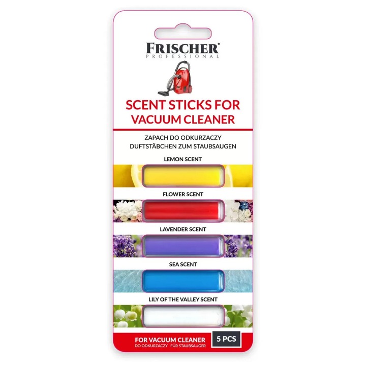 Set Betisoare Parfumate Frischer FR00068 pentru Aspiratoare 5 Bucati Multicolor