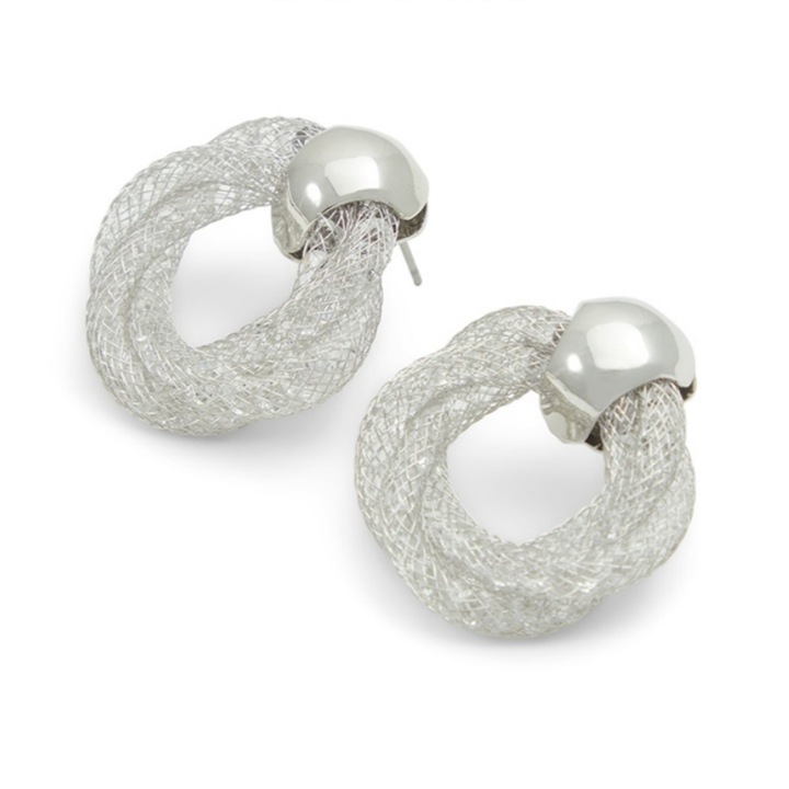 Cercei cu cristale, placare 14K aur sau argint, pin S925, 2 × 2 cm, hipoalergenici