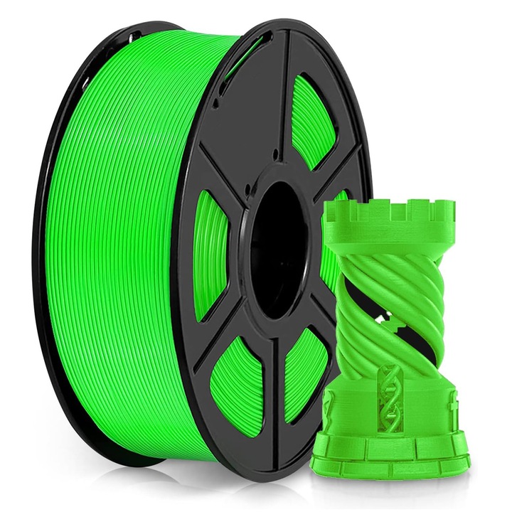 Filament PETG, 1.75mm, 1kg, 330 m, kompatibilis a legtöbb FDM 3D nyomtatóval, VILÁGOSZÖLD